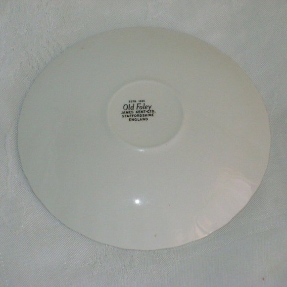 Old Foley Bone China Saucer James Kent England Vintage Yellow Roses Gold Floral - Picture 2 of 3